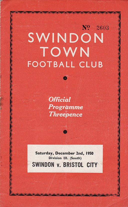 <b>Saturday, December 2, 1950</b><br />vs. Bristol City (Home)